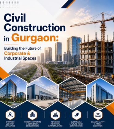 In this article, we explore how civil construction in Gurgaon is driving economic growth, transforming industrial spaces, and creating world-class infrastructure for businesses across sectors. In this article, we explore how civil construction in Gurgaon is driving economic growth, transforming industrial spaces, and creating world-class infrastructure for businesses across sectors.