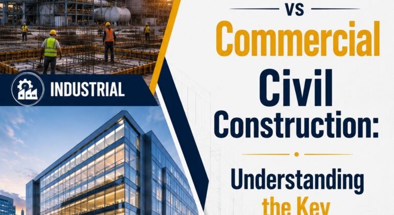 Industrial vs Commercial Civil Construction: Understanding the Key Differences 6 Whether you are an investor, factory owner, warehouse developer, real estate professional, or business leader, choosing the right type of construction can significantly impact project cost, operational efficiency, safety, and long-term business success.