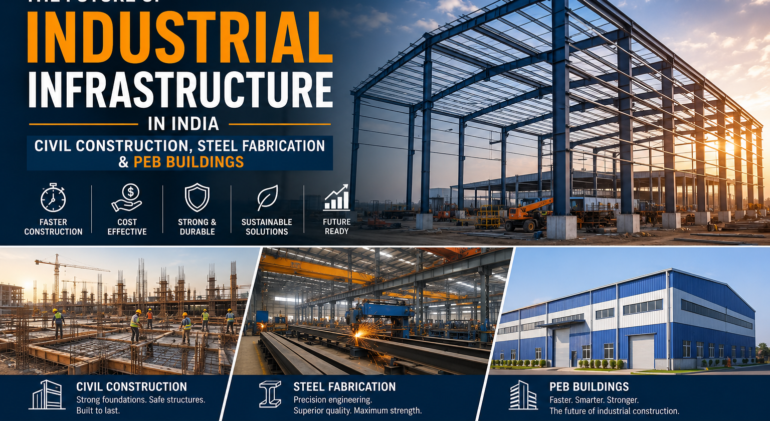 The Future of Industrial Infrastructure in India: Civil Construction, Steel Fabrication & PEB Buildings