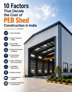 10 Factors That Decide the Cost of PEB Shed Construction in India