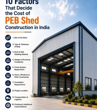 10 Factors That Decide the Cost of PEB Shed Construction in India