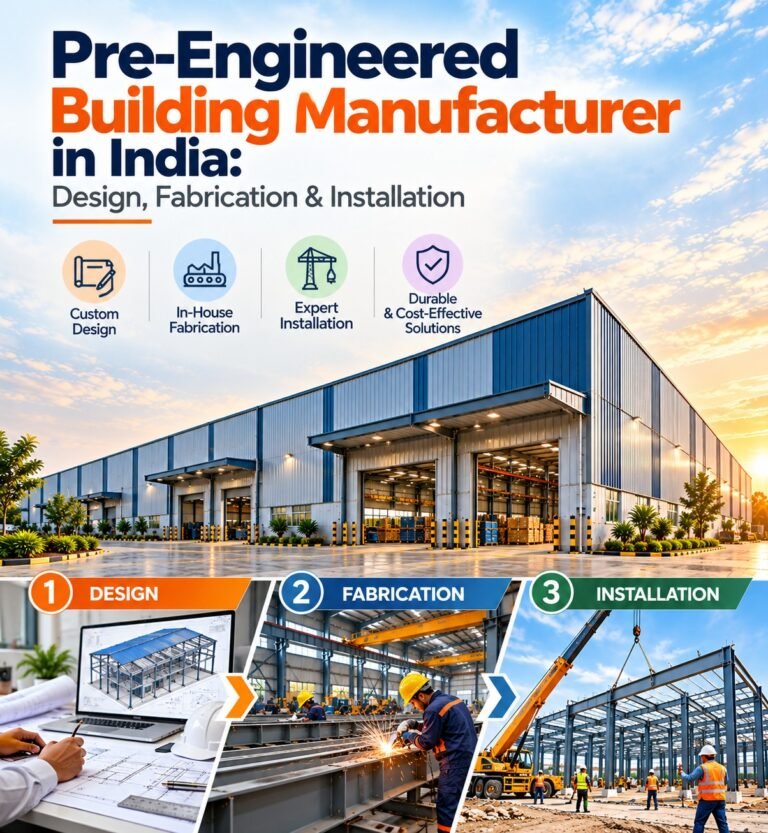 A pre-engineered building manufacturer in India helps coordinate structural design, steel fabrication, and on-site installation. Understanding each stage helps businesses select the right partner and plan their projects more effectively.
